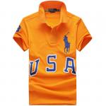 high neck t-shirt wholesale polo ralph lauren hommes 2013 italy cotton pl8013 orange blue